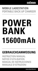 Dörr Powerbank 15600mAh Instruction Manual