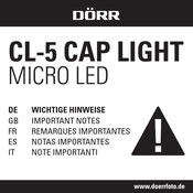 Dörr CL-5 Important Notes