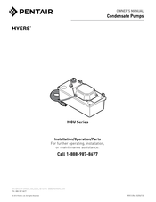 Pentair MYERS MCU Series Owner's Manual