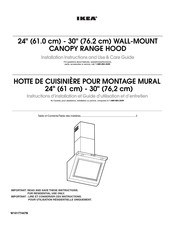 IKEA W10177447B Installation Instructions And Use & Care Manual