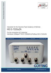 Gotting HG 73350ZA Manual