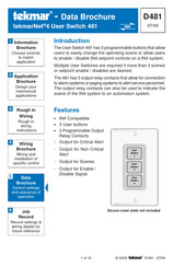 Tekmar tekmarNet 4 User Switch 481 Data Brochure