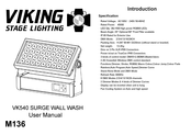 Viking Stage Lighting VK540 SURGE WALL WASH User Manual