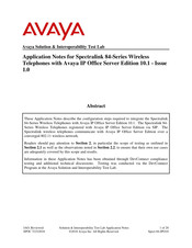 Avaya Spectralink 8441 Application Notes