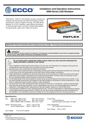 Ecco Reflex 5500 Series Installation And Operation Instructions