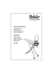 Fakir BT 200 Instructions For Use Manual