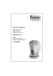 Fakir Prestige WK Instructions For Use Manual