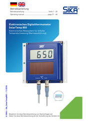 SIKA SolarTemp 850 Operating Manual
