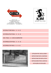 GiBiDi PASS 6 Q Instructions For Installation Manual