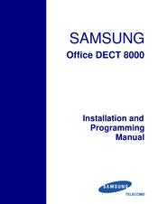 Samsung Office DECT 8000 Installation And Programming Manual