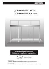 GEZE Slimdrive SL-FR GGS Additional Installation Instructions