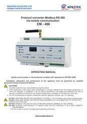 Novatek-electro EM-486 Operating Manual