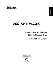 D-Link DES-1226R Installation Manual