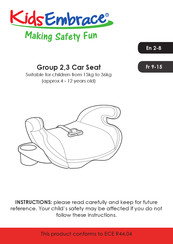 Kids Embrace Fun-Ride Series Quick Start Manual