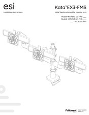 Fellowes ESI Kata EX3-FMS Series Installation Instructions Manual