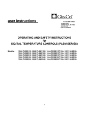 Glas-Col 104A PLSM312 Operating And Safety Instructions Manual