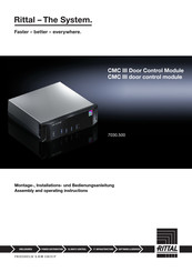 Rittal CMC III DCM Assembly And Operating Instruction