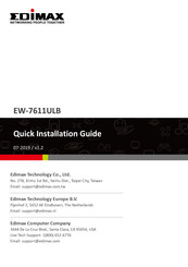 Edimax EW-7611ULB Quick Installation Manual