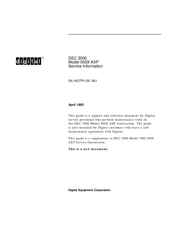Digital Equipment DEC 3000 500X AXP Service Information