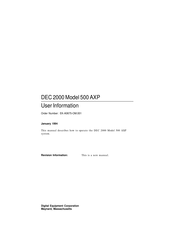 Digital Equipment DEC 2000 500 AXP User Information