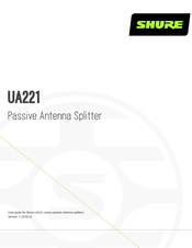 Shure UA221 Manual