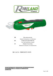 Ribimex RIBILAND PRSECBAT7 User And Maintenance Manual