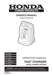 Honda HBC550W Owner's Manual