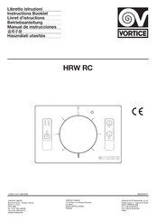 Vortice HRW RC Instruction Booklet