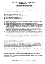 DOEPFER Dark Energy II Additional Technical Information