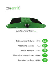 pro-emit Sunflow Pro Operating Manual