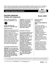 North American Tool 42801 Operating Instructions Manual
