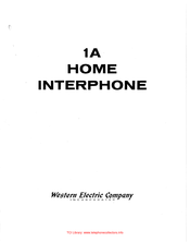 Western Electric 1A Manual