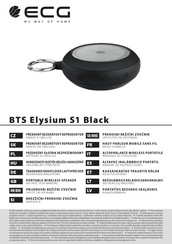 ECG BTS Elysium S1 Black Instruction Manual