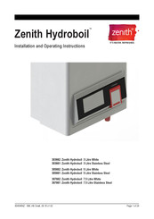 Zenith Hydroboil Series Installation And Operating Instructions Manual