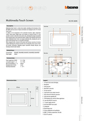 Bticino HS 4690 Technical Sheet