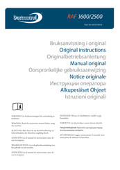 Dustcontrol RAF 1600 Original Instructions Manual
