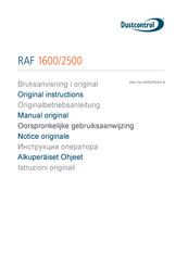 Dustcontrol RAF 1600 Original Instructions Manual
