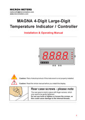 MICRON METERS MAGNA Installation & Operating Manual