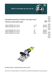 WOLFF JUNIO-STRIPPEr Translation Of The Original Manual