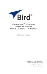 BIRD TERMALINE 8201 Operation Manual
