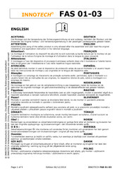 Innotech FAS 02 Installation And Use Instructions Manual