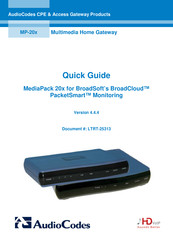 AudioCodes MediaPack 20 Series Quick Manual
