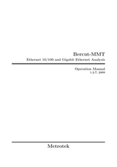 metrotek Bercut-MMT Operation Manual
