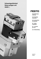 Festo HGDS-20 Operating Instructions Manual