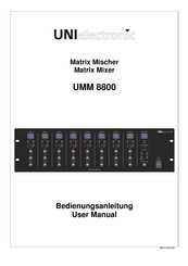 UNIELECTRONIC UMM 8800 User Manual