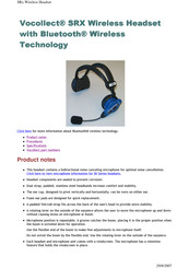 Vocollect SRX Manual