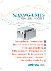 Embraco Sliding unit Series Installation Instructions Manual