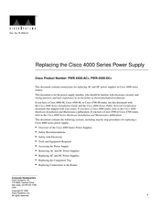 Cisco Catalyst 4500 Series Replacement Manual