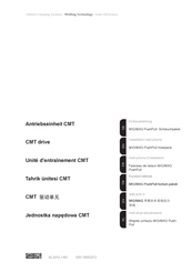 Fronius CMT drive Installation Instructions Manual