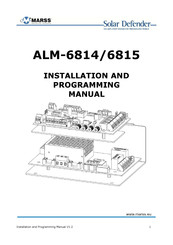 MARSS Solar Defender ALM-6814 Installation And Programming Manual